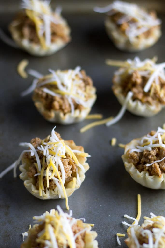 Turkey Taco Bites - the perfect simple snack for a Super Bowl party.