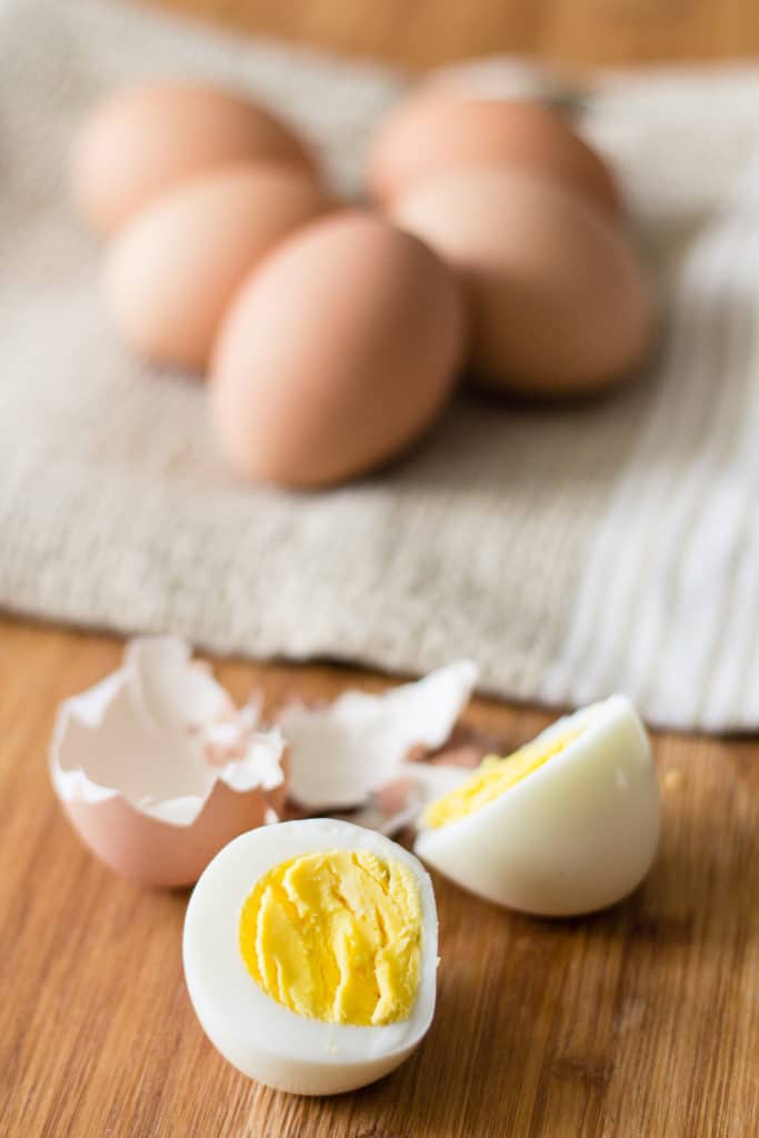 Step by step instructions for making unbelievably easy-to-peel hard boiled eggs with a pressure cooker.