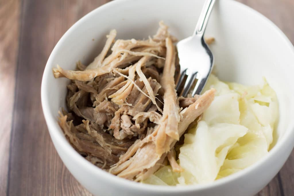 Instant Pot Kalua Pork and Cabbage | An easy way to make rich, smoky shredded pork.