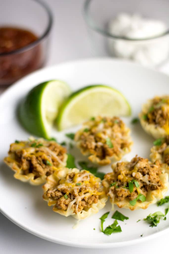 Turkey Taco Bites - the perfect Super Bowl party snack
